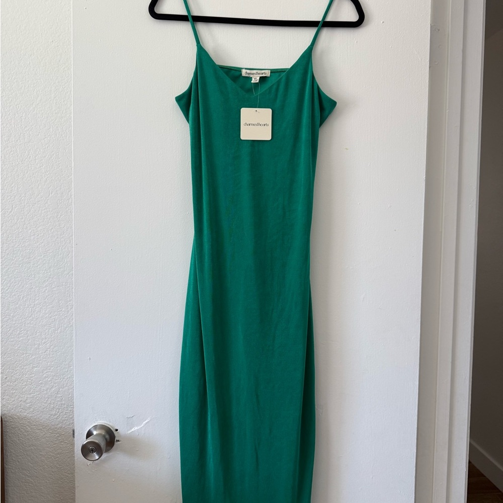 Strapless Teal Dress